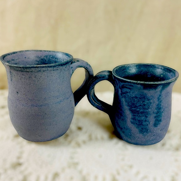 Blue Pottery Mug set of seven - Picture 3 of 10